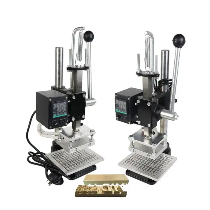 Digital Temperature Control Small Leather Manual Foil Gold Stamping Machine 110V / 220V