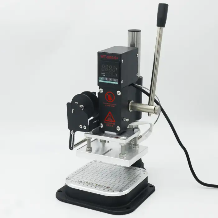Manual Leather Stamping Machine Customize Logo Stamp Digital Foil Stamping Machine Leather Embossing