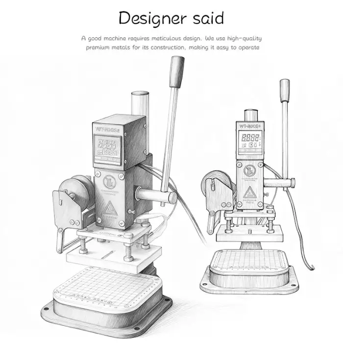 Manual Leather Stamping Machine Customize Logo Stamp Digital Foil Stamping Machine Leather Embossing