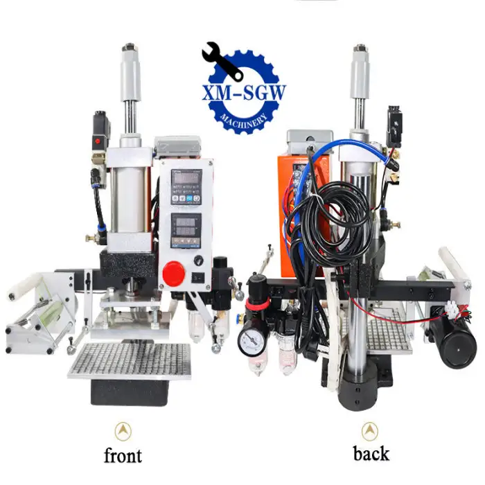 Pneumatic Digital Foil Stamping Machine for Leather Logo Bronzing Machine Heat T-Shirt Slot Phone Case Stamping Machine