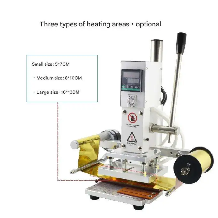 Gold Silver Foil Manual Digital Leather Logo Embossed Machine T Slot Stamping Machine Mini Digital Foil Stamping Machine