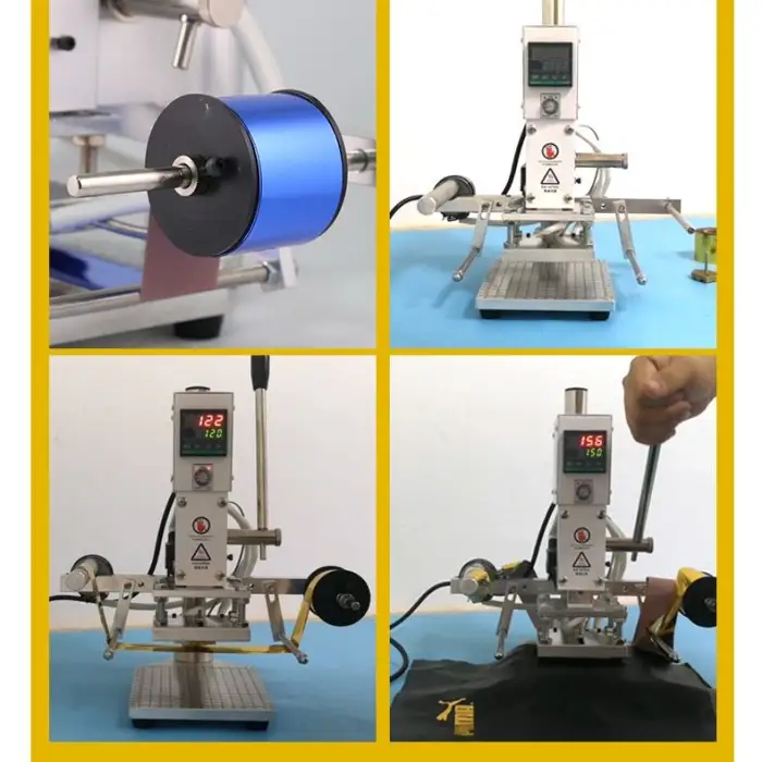 Gold Silver Foil Manual Digital Leather Logo Embossed Machine T Slot Stamping Machine Mini Digital Foil Stamping Machine