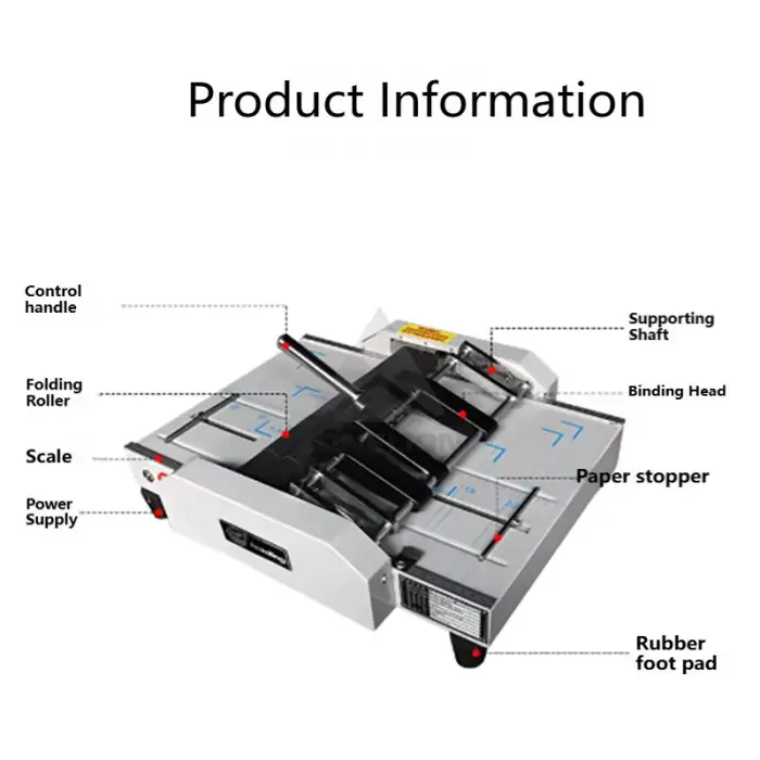 Stapler Paper Binding and Folding Booklet Manufacturing Machine