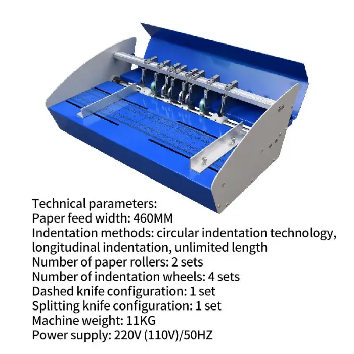 460mm Automatic Paper Perforating Machine A3 Electric Paper Creasing Machine for Book Folding Creaser