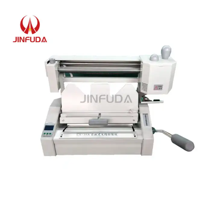 Compact Wireless Manual Melt Binding Machine with Creasing and Paper Cutting Functions Ideal for Booklets and Documents