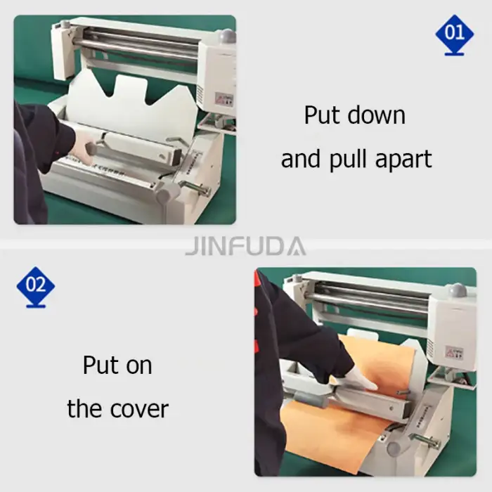 Compact Wireless Manual Melt Binding Machine with Creasing and Paper Cutting Functions Ideal for Booklets and Documents