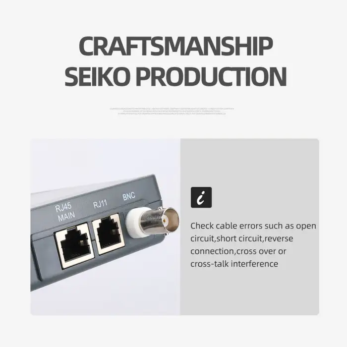 NF-8601S Multifunctional RJ45 CAT6 Network Cable Tester Cable Tracker PoE/PING/Port LCD Display Measure Length Wiremap