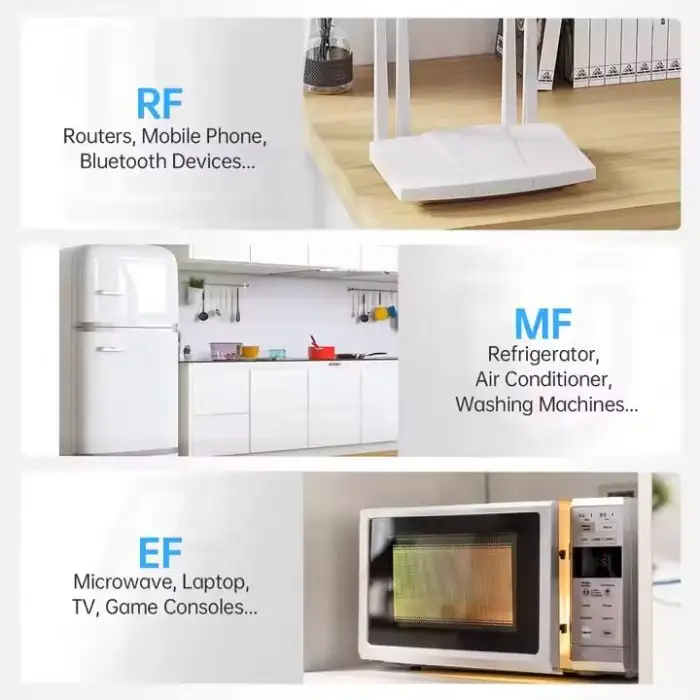 FNIRSI ERD-10 4-IN-1 Electromagnetic Radiation Detector Electric Magnetic Field Strength RF Power Temperature Testing Equipment