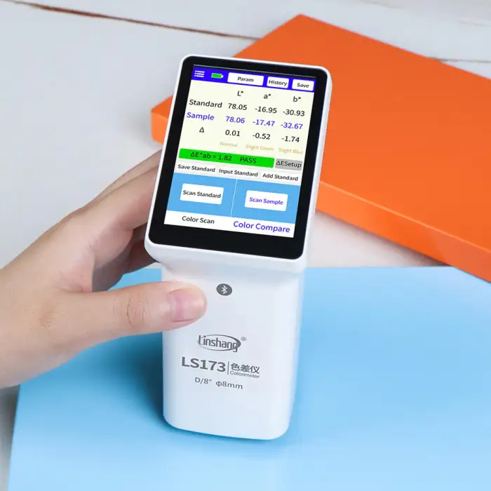 D/8 LS173 Bluetooth CMYK Handheld Colorimeter Pantone LAB Portable Colorimeter for Paint Color Measurement