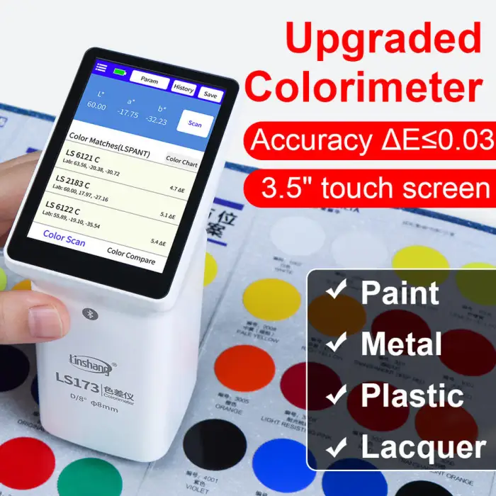 D/8 LS173 Bluetooth CMYK Handheld Colorimeter Pantone LAB Portable Colorimeter for Paint Color Measurement