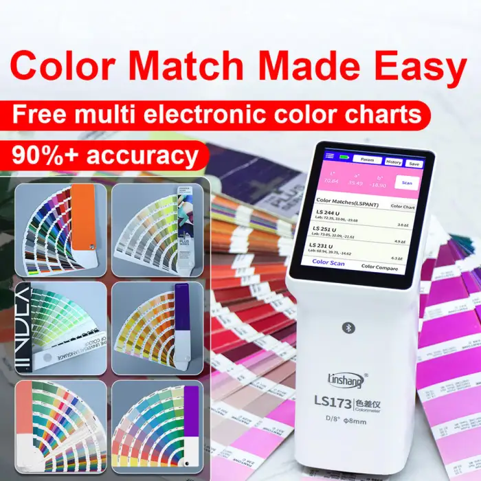 D/8 LS173 Bluetooth CMYK Handheld Colorimeter Pantone LAB Portable Colorimeter for Paint Color Measurement