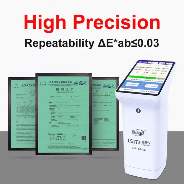 D/8 LS173 Bluetooth CMYK Handheld Colorimeter Pantone LAB Portable Colorimeter for Paint Color Measurement