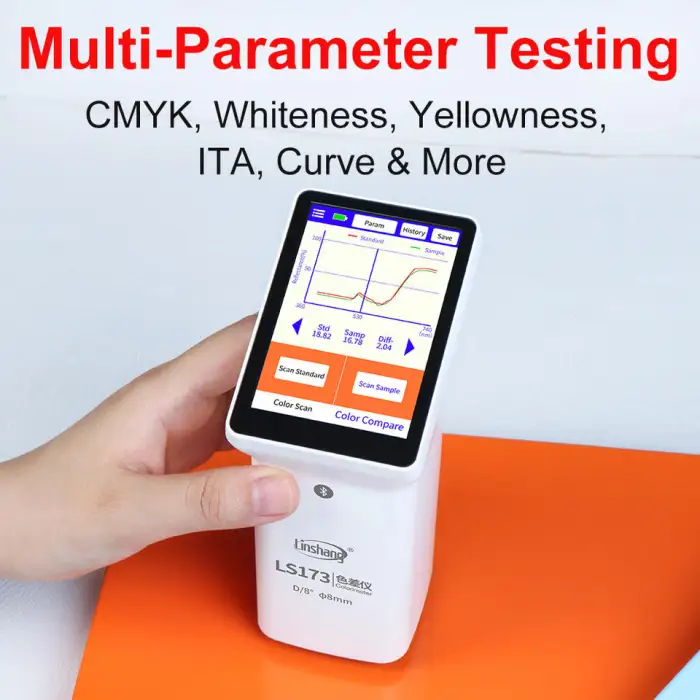 D/8 LS173 Bluetooth CMYK Handheld Colorimeter Pantone LAB Portable Colorimeter for Paint Color Measurement