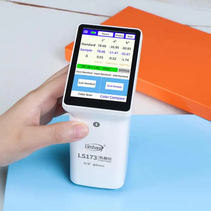D/8 LS173 Bluetooth CMYK Handheld Colorimeter Pantone LAB Portable Colorimeter for Paint Color Measurement