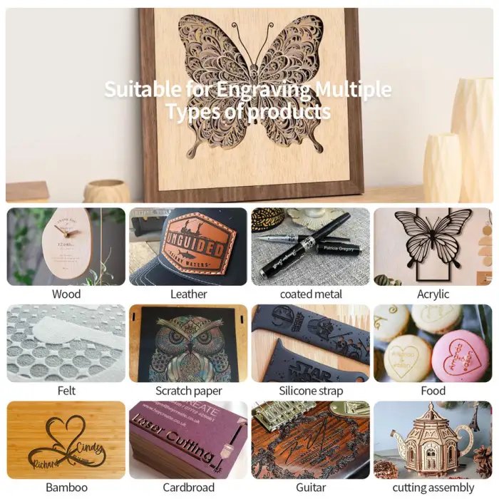 WAINLUX X2 Portable Laser Engraver/Cutter - Mini Machine for Wood, Leather, Acrylic, DIY Projects