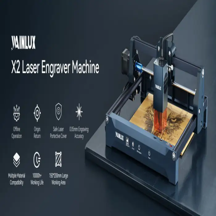 WAINLUX X2 Portable Laser Engraver/Cutter - Mini Machine for Wood, Leather, Acrylic, DIY Projects