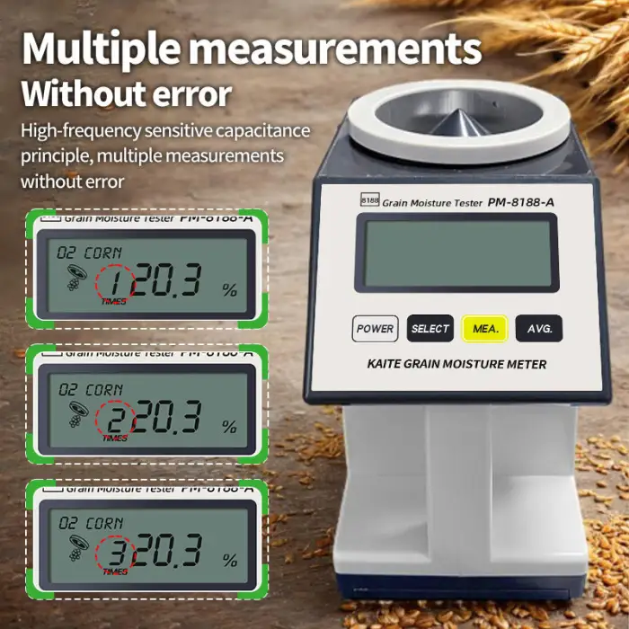 PM-8188-A Grain Moisture Meter Moisture Analyzer for Mung Bean Sorghum Rapeseed Peanut-
