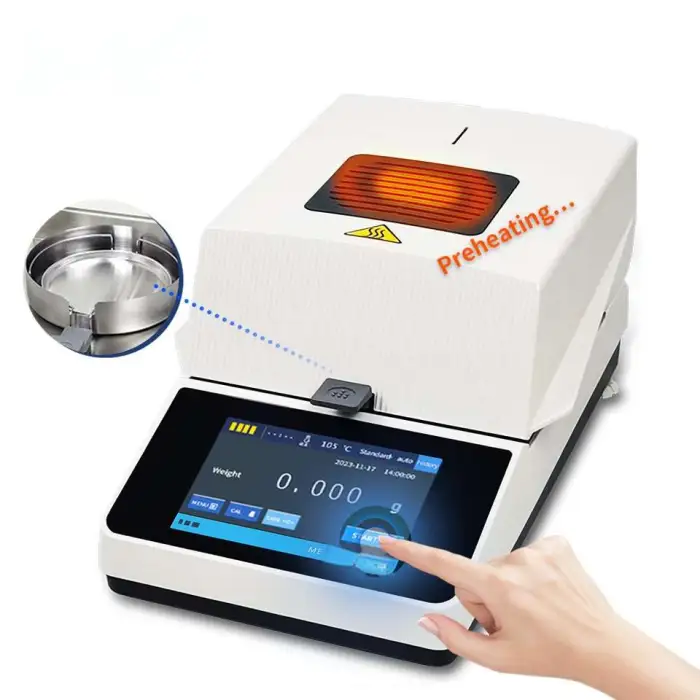 YLAB XY-110ME Halogen Moisture Analyzer 110g 10mg High Accuracy Digital Lab Moisture Meter for Grain Powder Samples