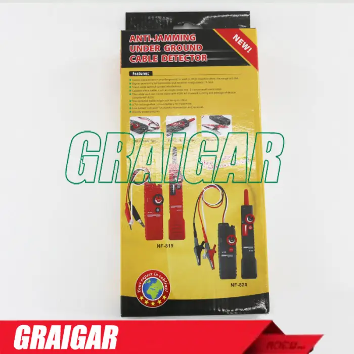 NF-820 High & Low Voltage Wire Tracker Underground Cable Finder Anti-Interference Wire Tracker RJ45 RJ11 BNC Tester