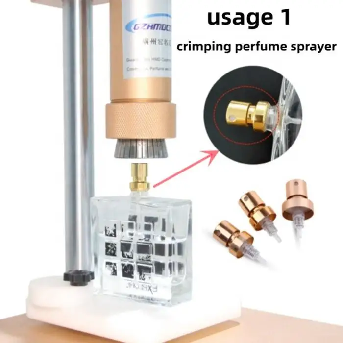 Gold Rose Manual Perfume Sprayer Glass Bottle Crimping Machine Sprayer Crimper Perfume Collar Middle Ring Pressing Machine