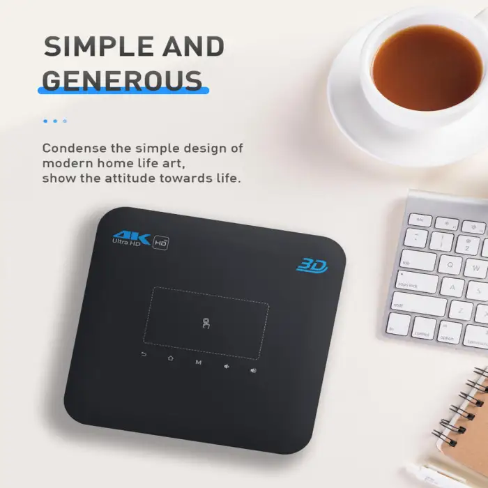 P15 Mini Projectors DLP 300 Lumens 2G RAM 16G ROM 3D 4K 5G Wifi Android 9 Home Theater Projector