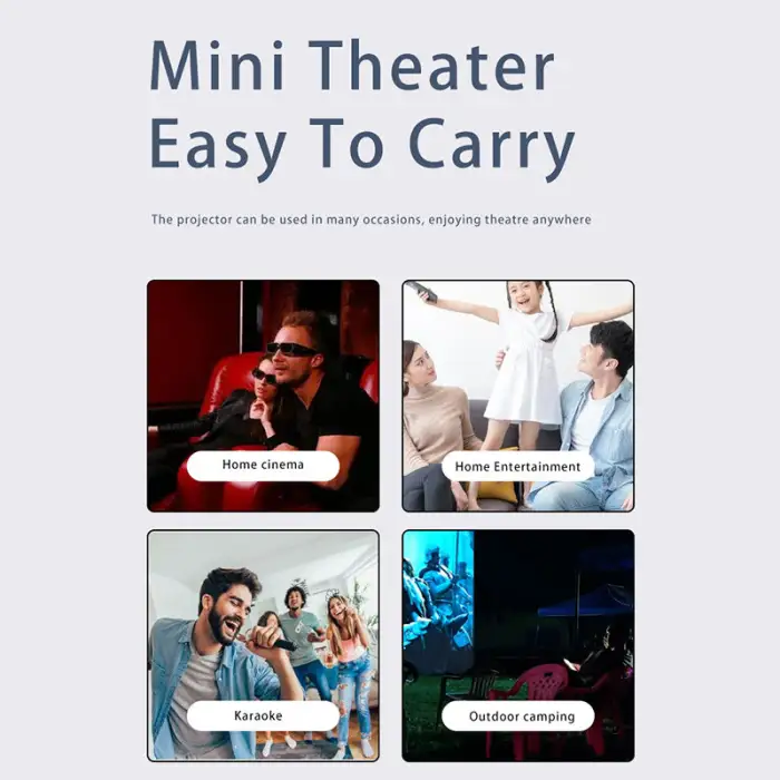 Hight Quality 3D 4K Pico 1080P WIFI Smart LED DLP Proyector Android Mobile Home Theater Portable Pocket Video Mini Projector