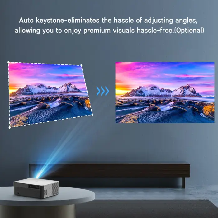 Rigal P6 Bulk Modern Video Home Theatre Projector Auto Focus 4K Video 5G Wifi Support Led Projector Smart for Mobile Phone
