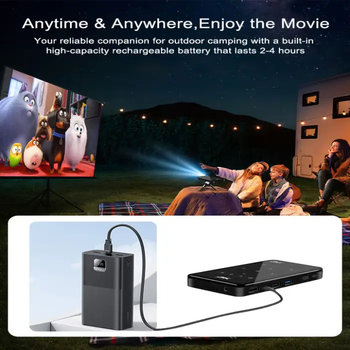 P09-II Mini Video 3D Pocket Projector DLP 4K Projector Portable Android Mini Smart Projector for Home Theater