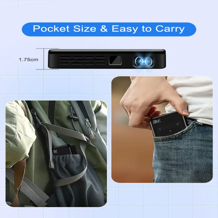 P09-II Mini Video 3D Pocket Projector DLP 4K Projector Portable Android Mini Smart Projector for Home Theater
