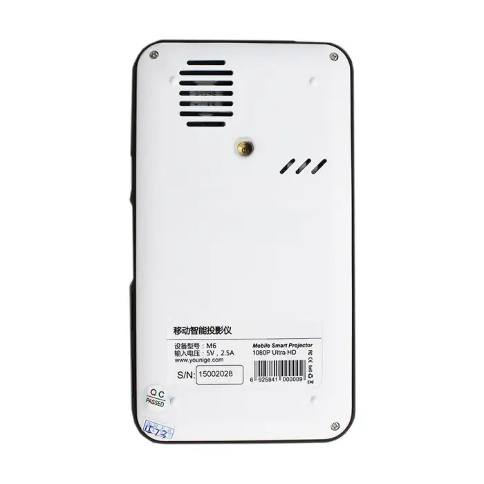 Built-in Battery Smart Mini Pocket Projector HD OEM Digital Projector M6 with Rockchip RK3128 Quad Core Processor 1GB/8GB