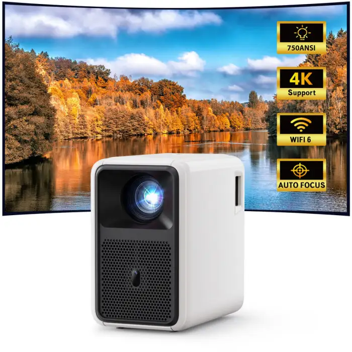 CRE CR36 Android Smart Video 4K Projectors with Bluetooth Wi-Fi Home Cinema Projector Portable for Home Entertainment