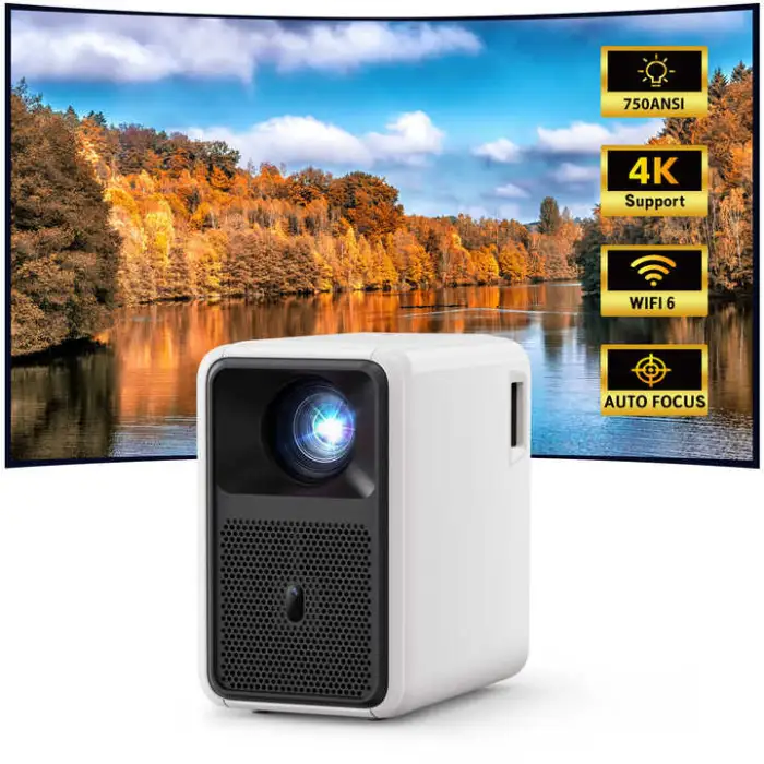 CRE CR36 Android Smart Video 4K Projectors with Bluetooth Wi-Fi Home Cinema Projector Portable for Home Entertainment