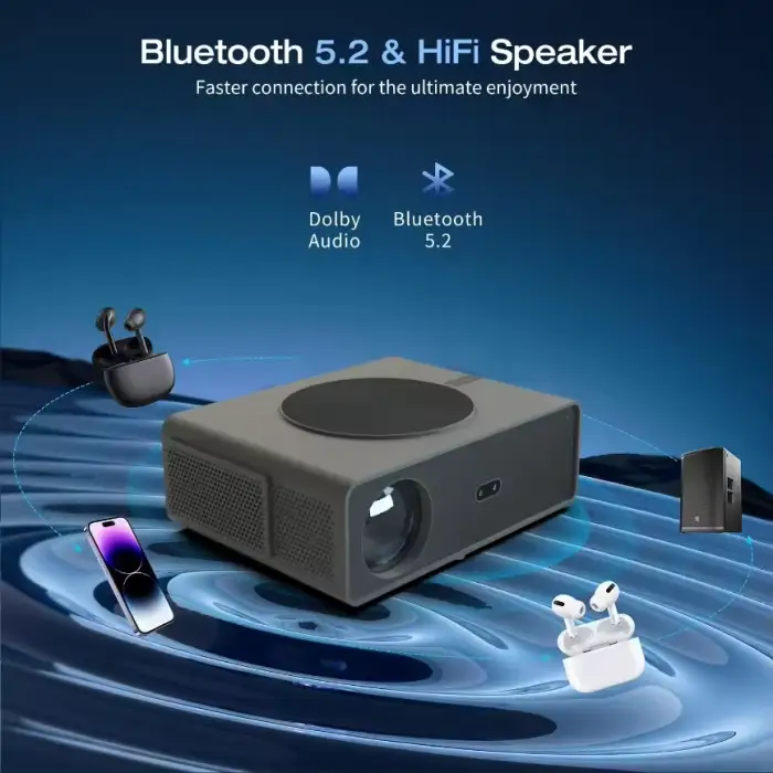 Auto-Focus 11000 Lumens Android 12 Home Theater Projector 3+64G Super High 1080p 4K LED LCD Full HD Generation