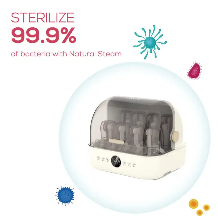 Large Capacity Steam Sterilizer Dryer for Baby Feeding Disinfecting Breast Milk Bottle High-Capacity Baby Bottle Sterilizer
