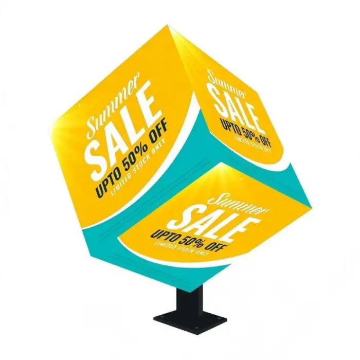 Indoor/Outdoor 2.5mm Pixel Pitch 64x64 Full Color LED Magic Cube Display with 4-Side and Irregular-Shaped Design