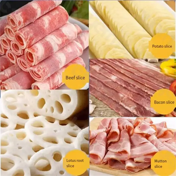 Semi Automatic Aluminum Meat Vegetable Cutting Cutter Machine Potato Bacon Cheese Cucumber Sausage Meat Slicer for Home Kitchen