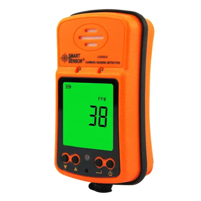 Smart Sensor AS8904 LCD Carbon Dioxide CO2 Portable Gas Analyzer Tester 350~9999PPM Range 1ppm High Precision Meter