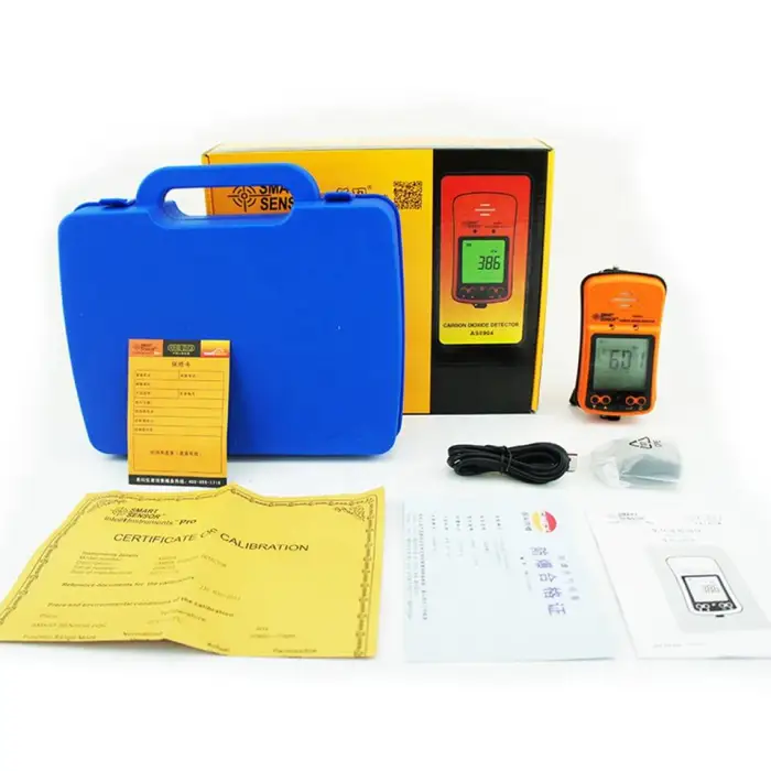 Smart Sensor AS8904 LCD Carbon Dioxide CO2 Portable Gas Analyzer Tester 350~9999PPM Range 1ppm High Precision Meter
