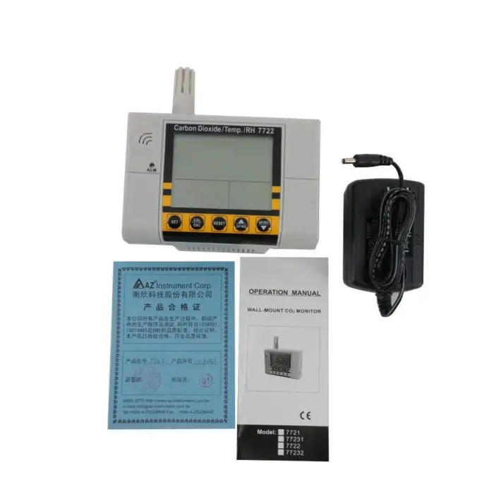 Air Quality Monitor AZ7722 Temperature Meter Humidity Meter Carbon Dioxide Tester AZ-7722 CO2 Gas Detector Gas Analyzer AZ 7722