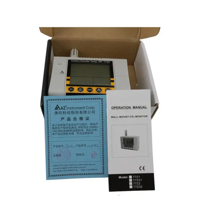 Air Quality Monitor AZ7722 Temperature Meter Humidity Meter Carbon Dioxide Tester AZ-7722 CO2 Gas Detector Gas Analyzer AZ 7722