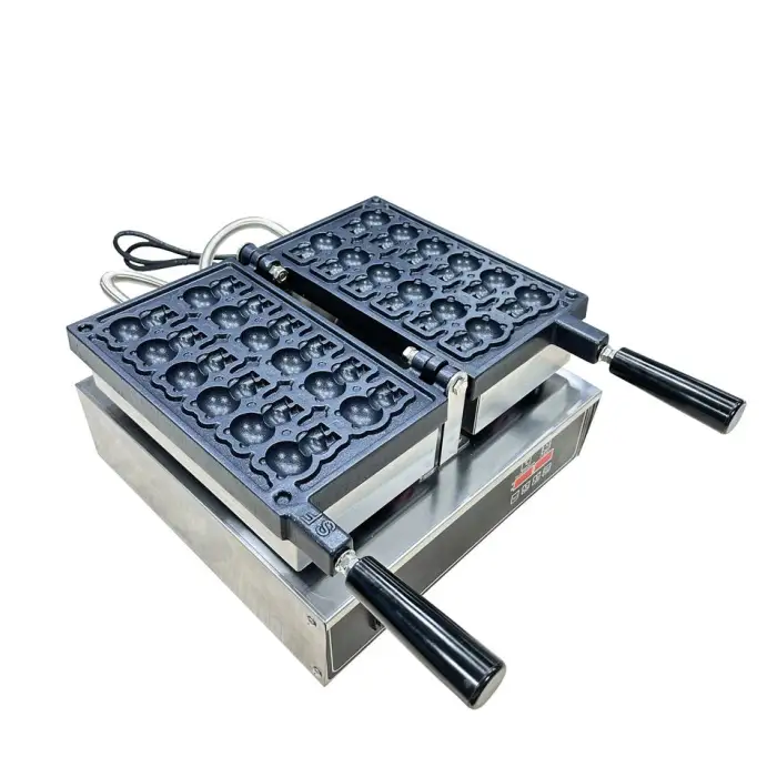 Industrial Waffleras Bear Pancake Machine Pancake Bear Shape Mini Waffle Food Making Machinery for Small Business