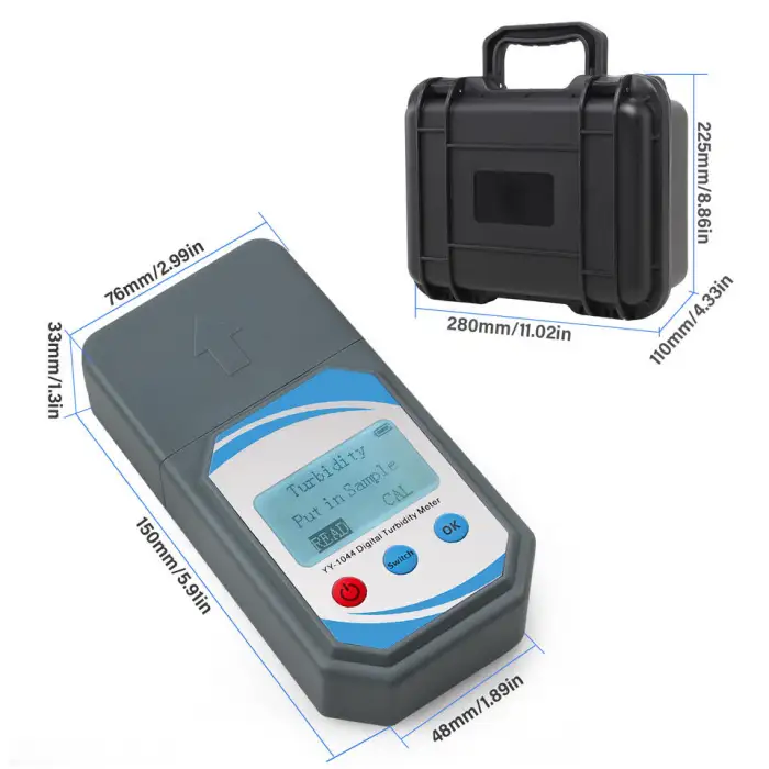 High Accuracy Handheld Turbidity Tester for Water Analysis - 0.8%FS Error, 1000NTU Range