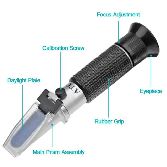 Honey Refractometer for Moisture Brix and Baume 3-in-1 Uses 58-90% Brix Scale Range Ideal for Honey