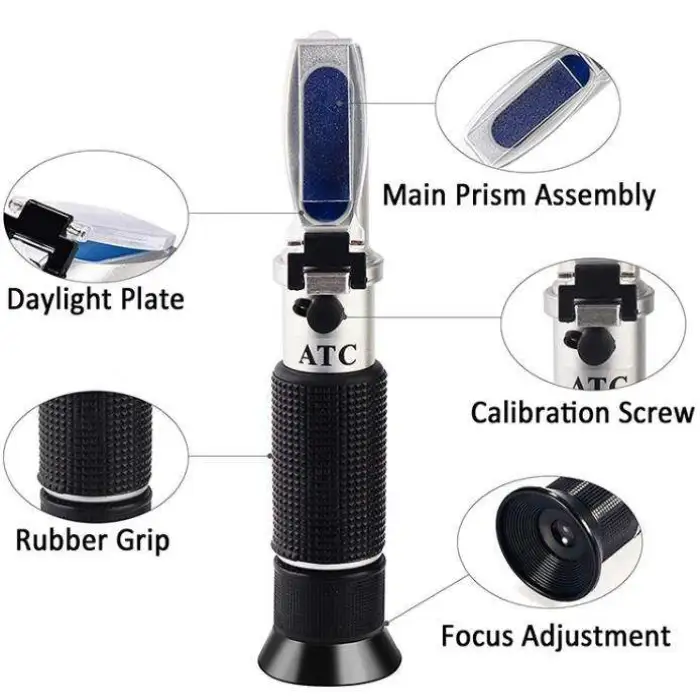 Honey Refractometer for Moisture Brix and Baume 3-in-1 Uses 58-90% Brix Scale Range Ideal for Honey
