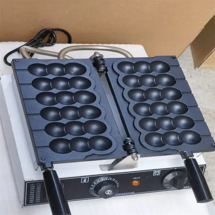 Street Food Baking Equipment Commercial Takoyaki Waffle Maker Skewer Waffle Making Machine for Small Business Ideas