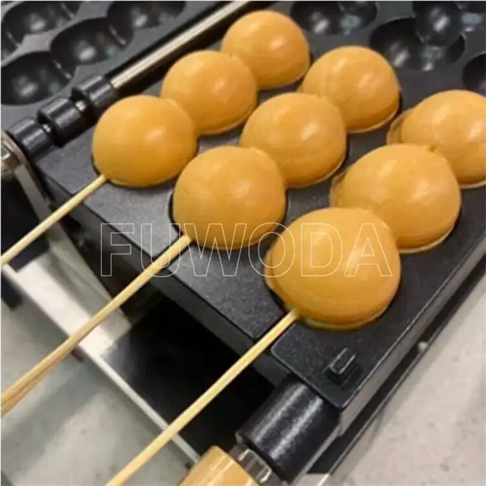 Street Food Baking Equipment Commercial Takoyaki Waffle Maker Skewer Waffle Making Machine for Small Business Ideas