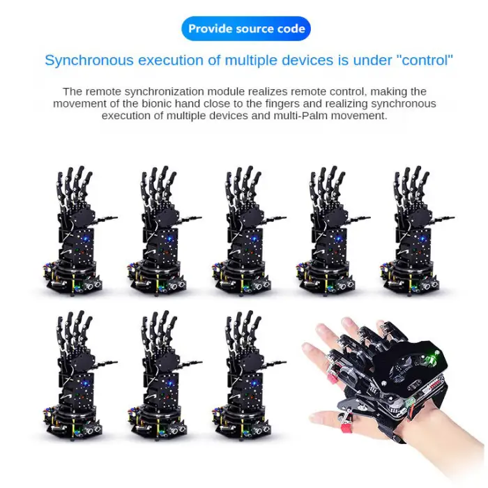 DIY Educational Teaching Display Kit Somatosensory Bionic Robot Hand and Mini Robot Arm Packaged Sets