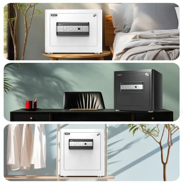 Solid Steel Anti-Theft Fingerprint Safe Box with Digital Electronic Lock and for Office Home Hotel Business