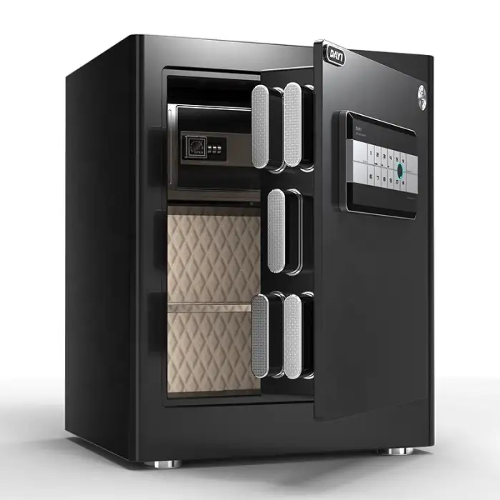 Solid Steel Anti-Theft Fingerprint Safe Box with Digital Electronic Lock and for Office Home Hotel Business
