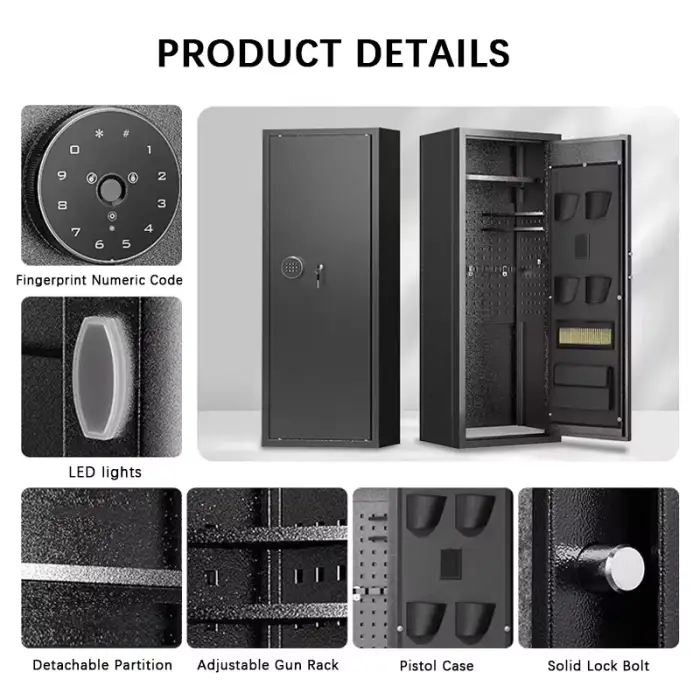 XBT-2025 Home Gun Safe Large Steel Storage Box with Electronic Digital and Key Lock